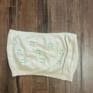 Floral Strapless bandeau top